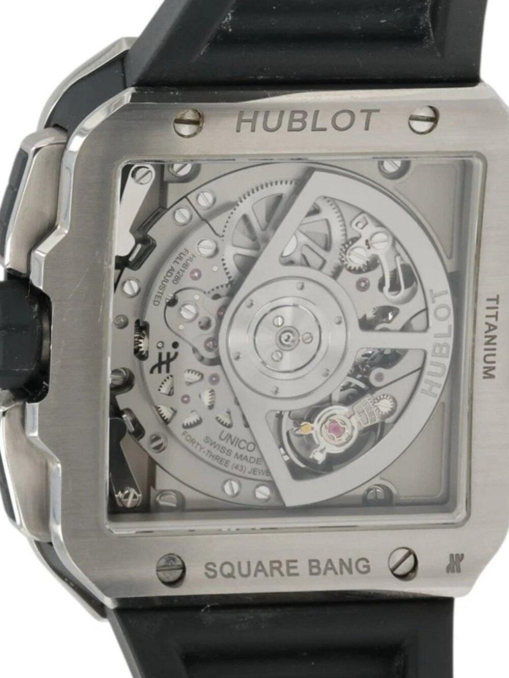 Hublot Square Bang Skeleton Dial Titanium 42mm Automatic Mens 821.NX.0170.RX - Picture 10 of 11